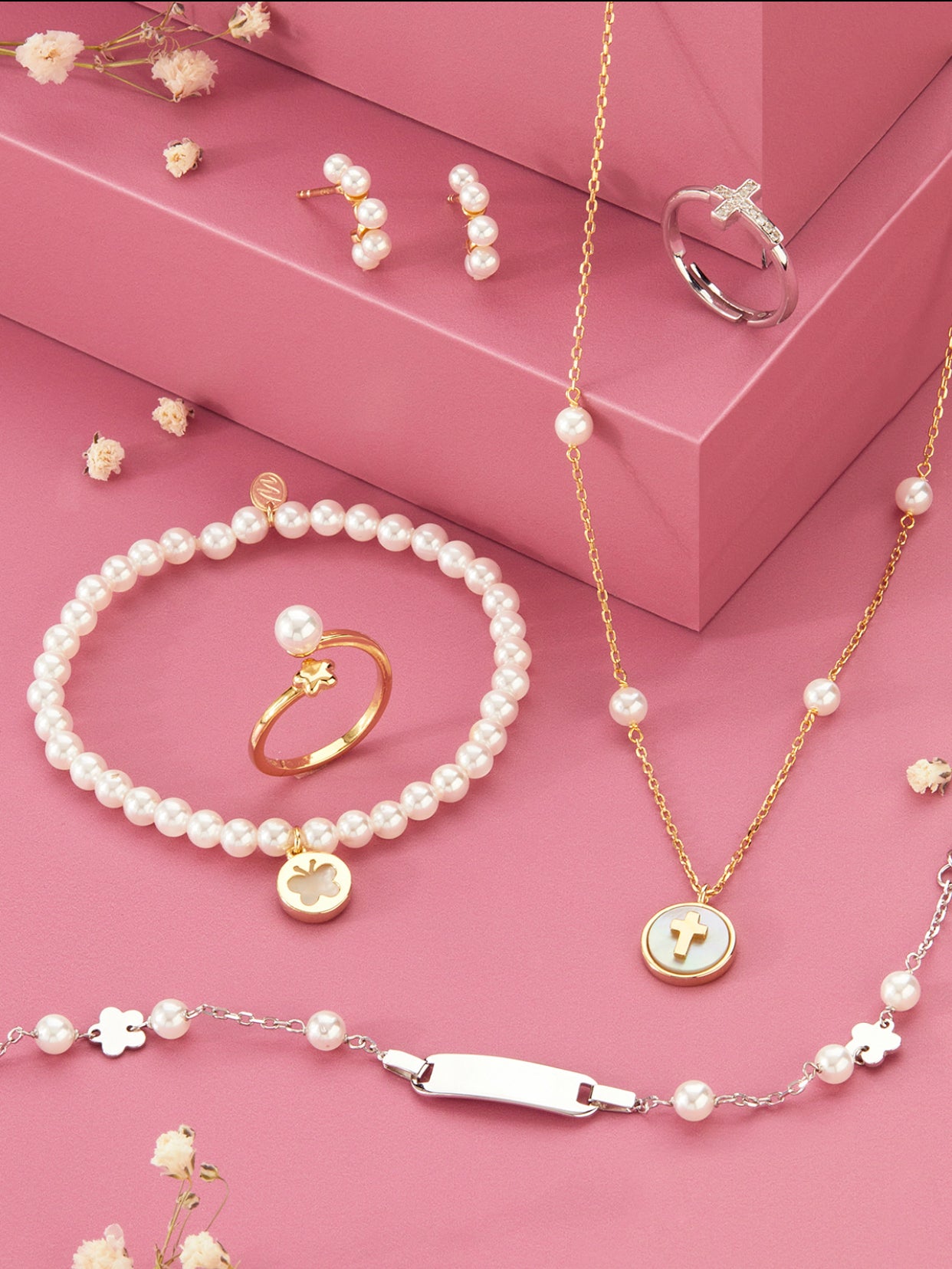 Pulsera Perlas corazón
