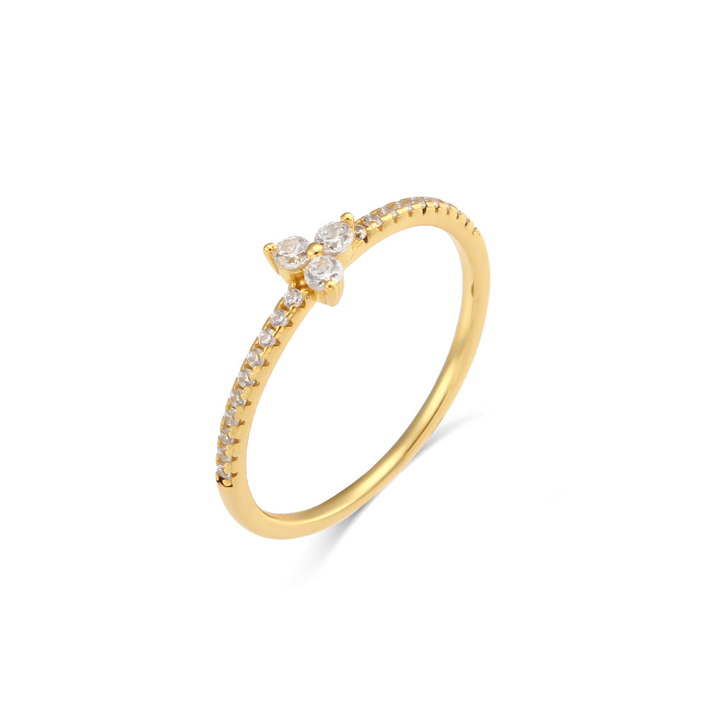 Anillo flor circonitas