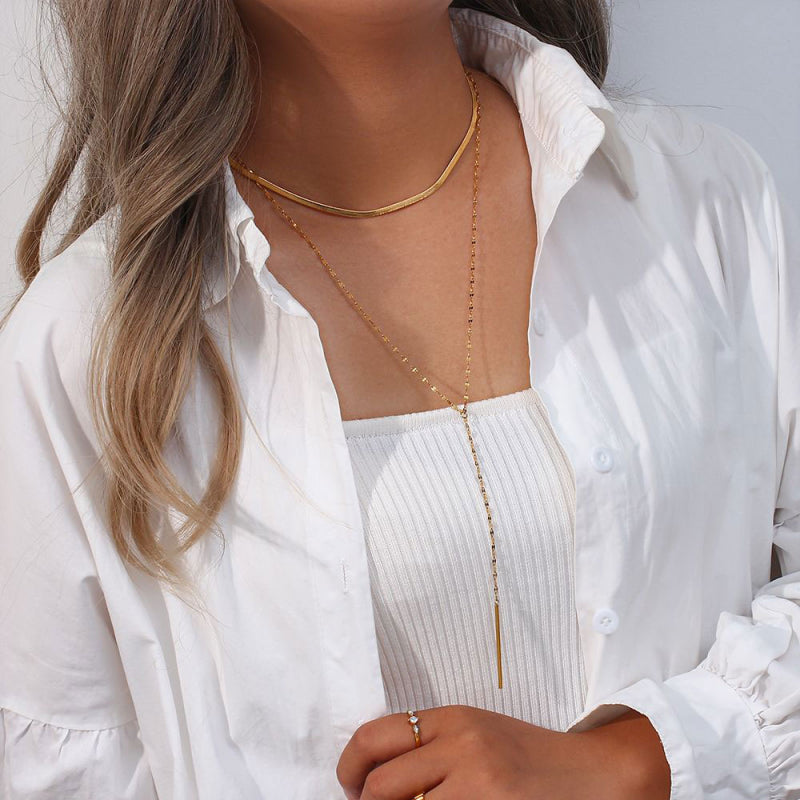 Collar doble con barra