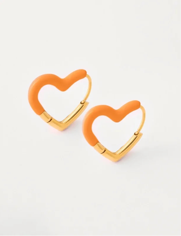 Pendientes aro-corazon colores