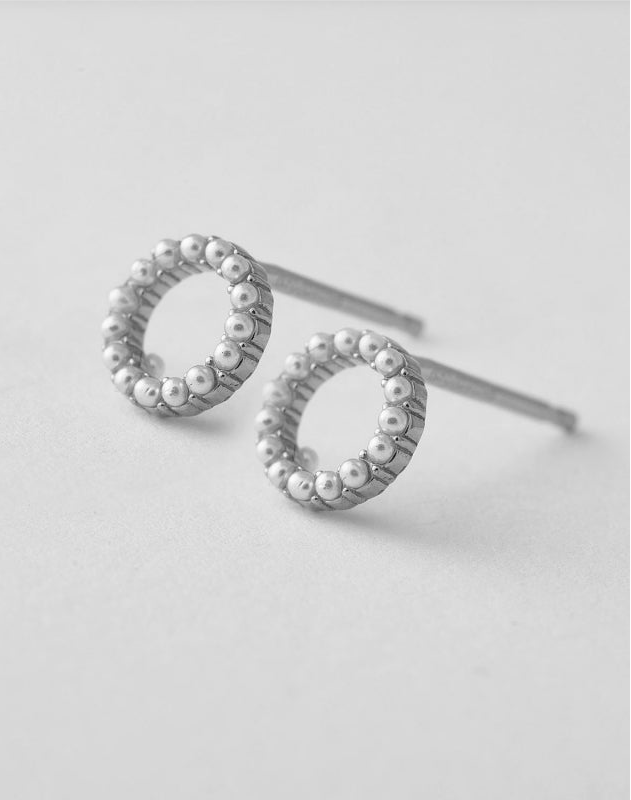 Pendiente mini perlas