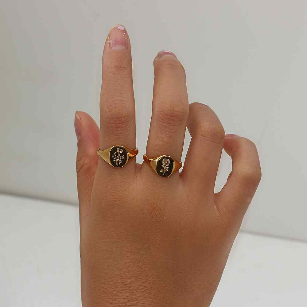 Anillo Sello Girasol