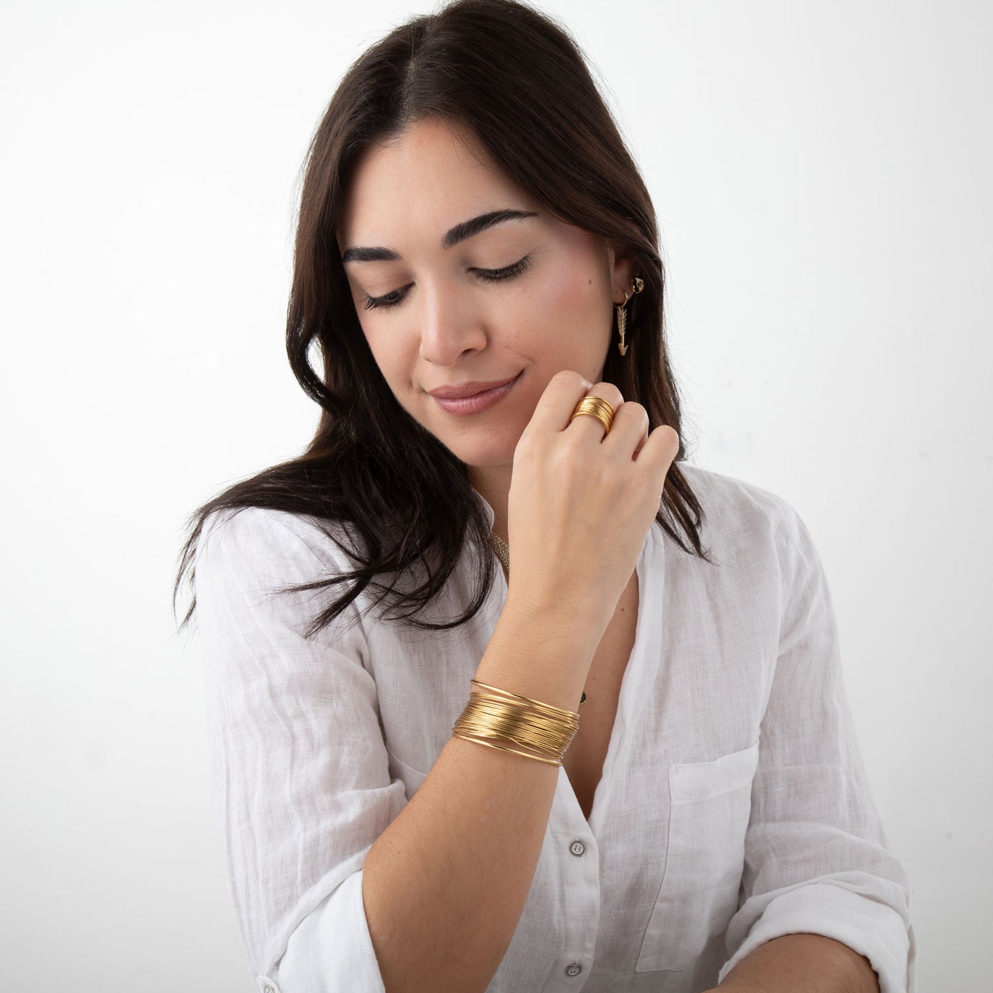 Anillo Hilos Entrelazados