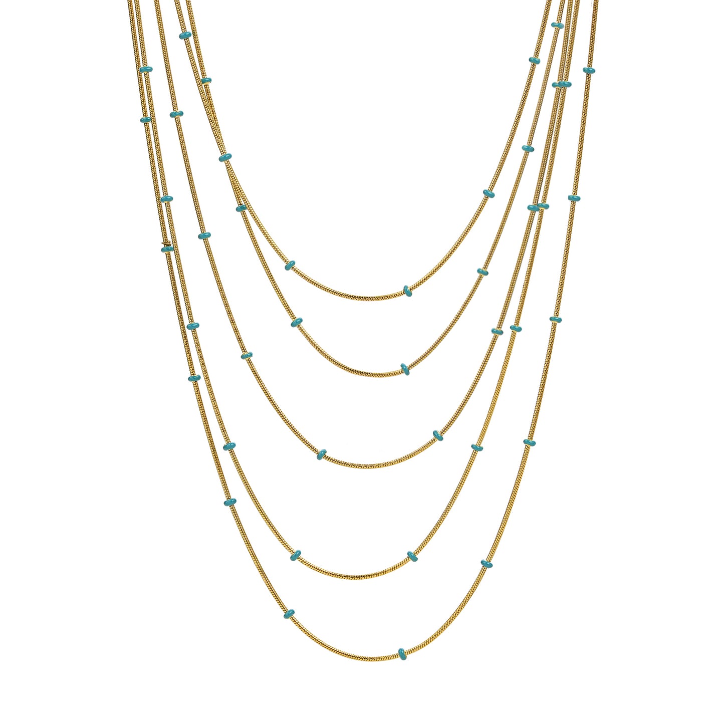 Collar Tiras y Bolas