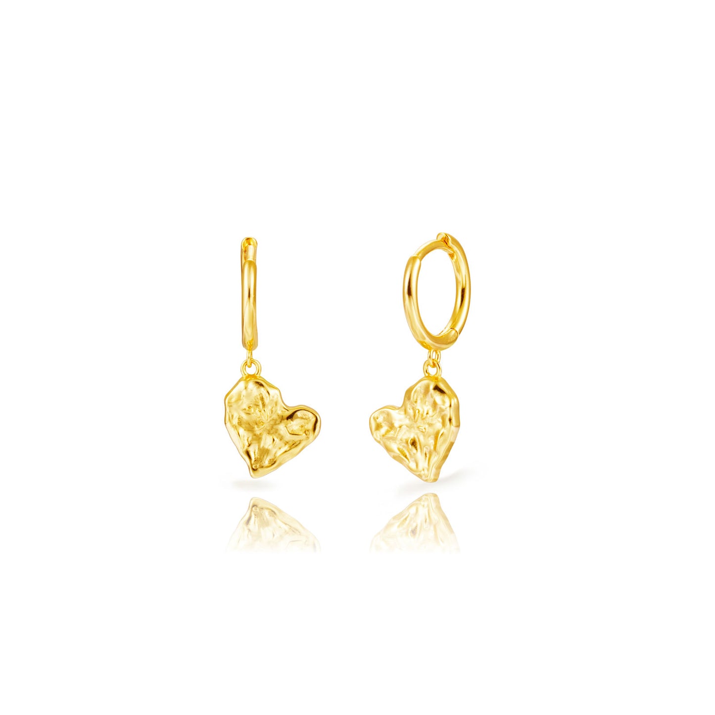 Pendientes aro corazón
