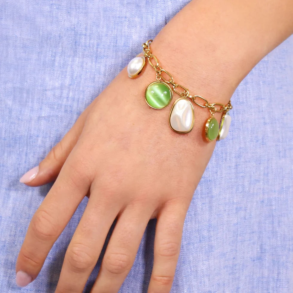 Pulsera Perlas y piedras