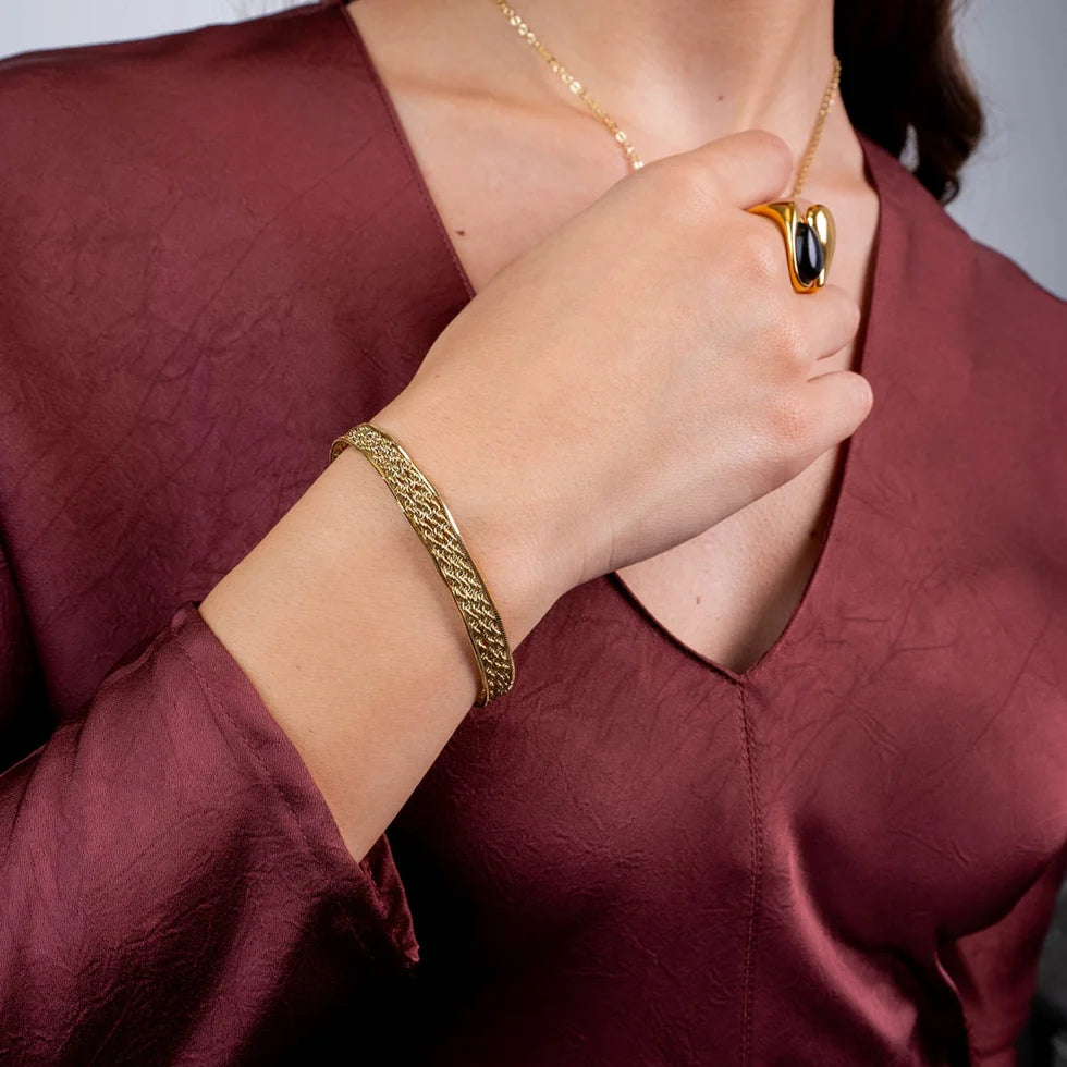 Pulsera cadena snake ancha