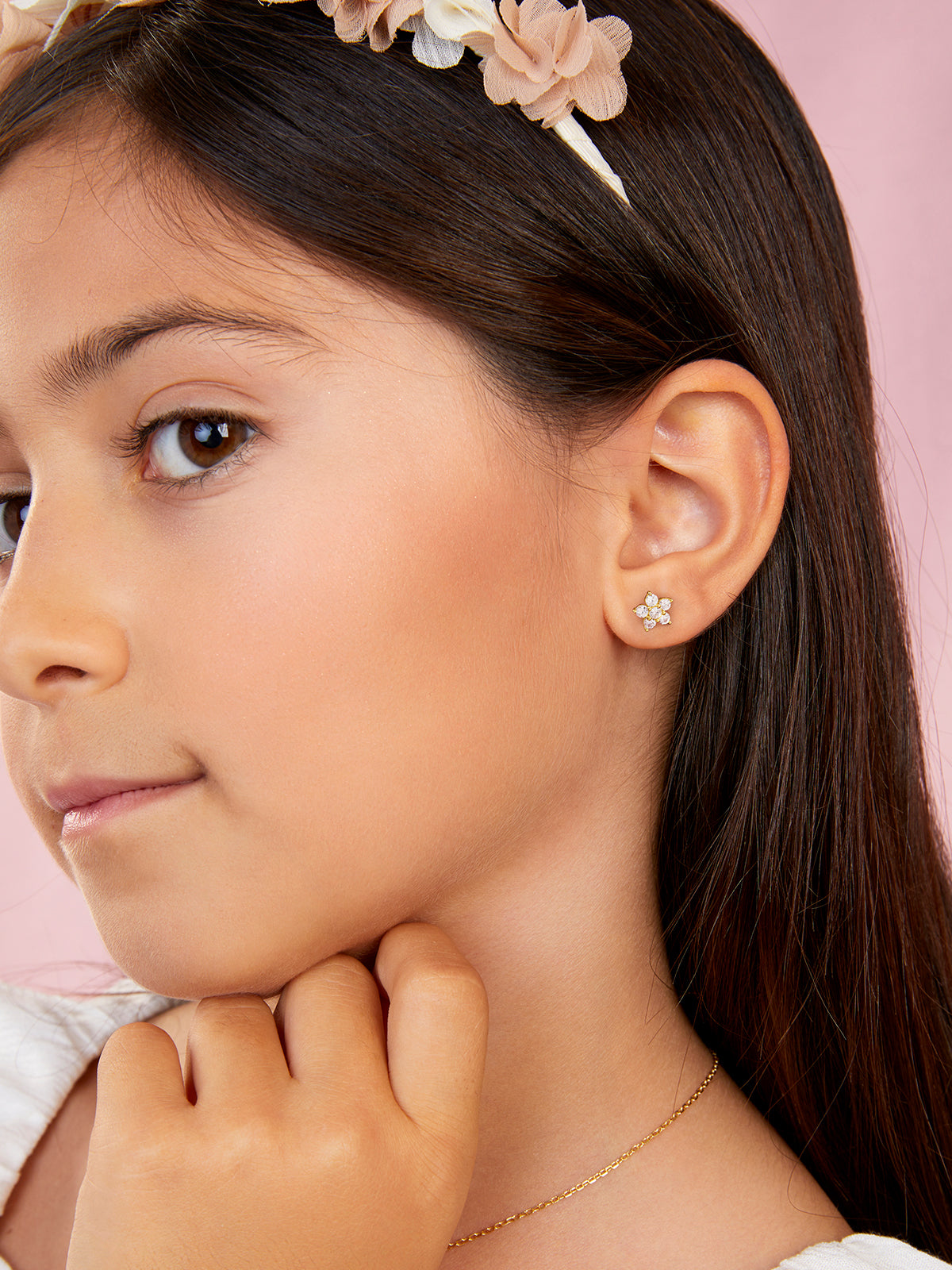 Pendientes flor circonitas