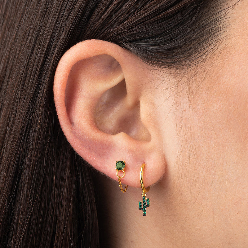 Piercing cadena y circonita