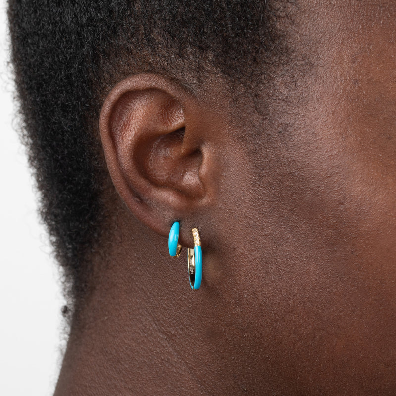 Pendientes aro esmalte