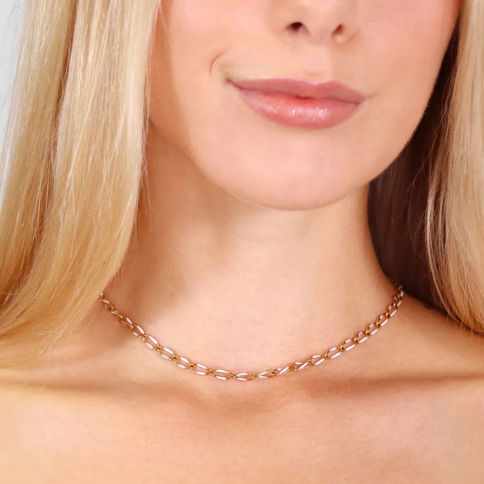 Collar eslabones esmalte