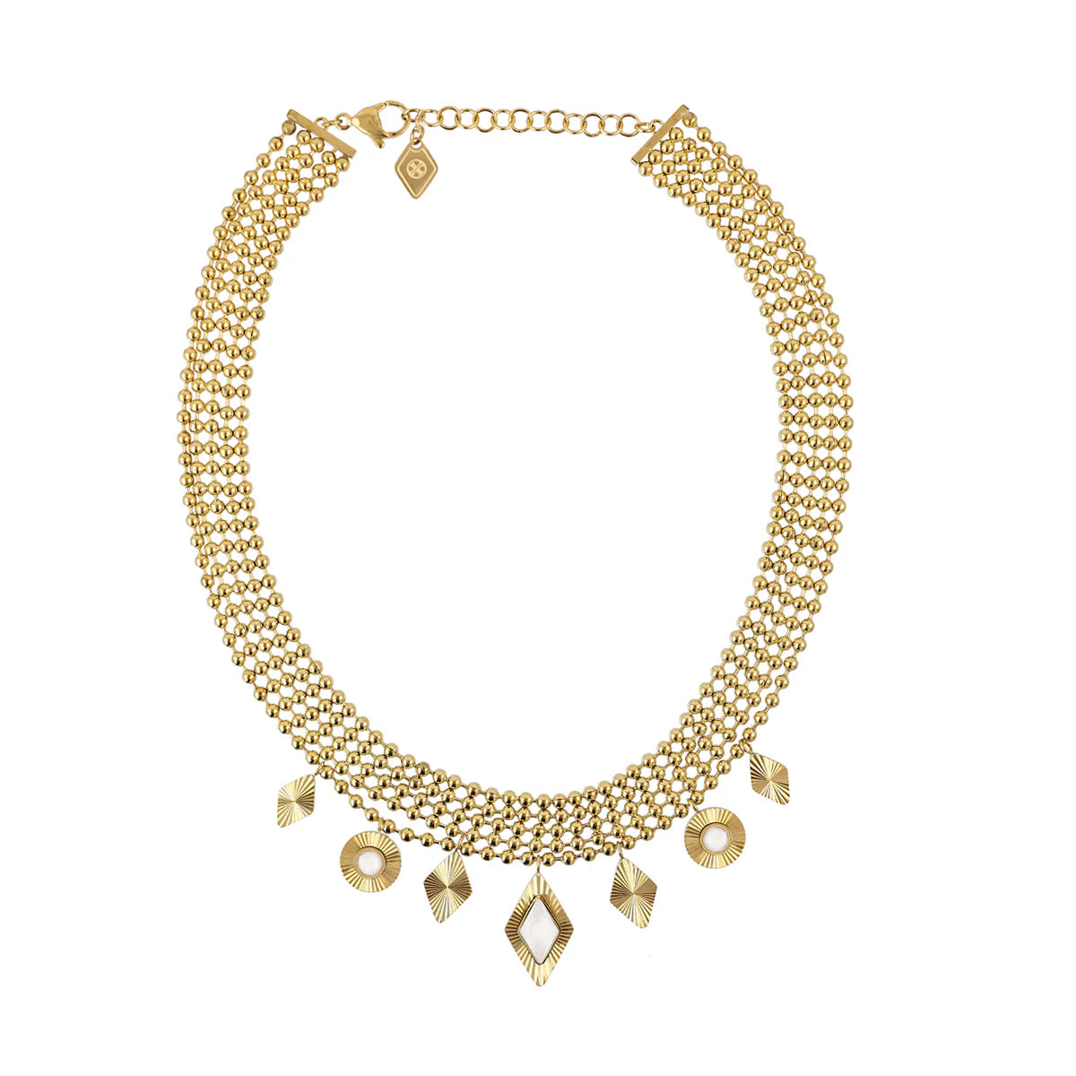 Collar Rombos y Circulos