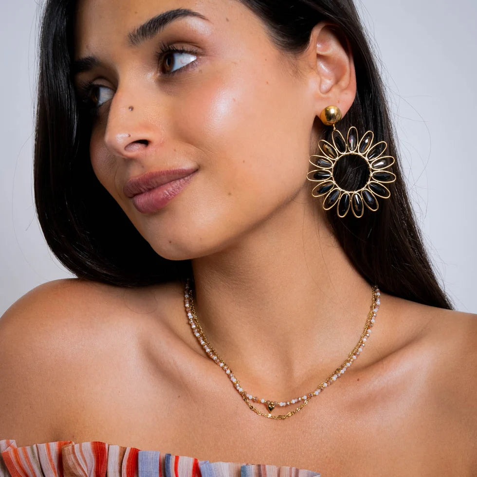 Collar triple corazón
