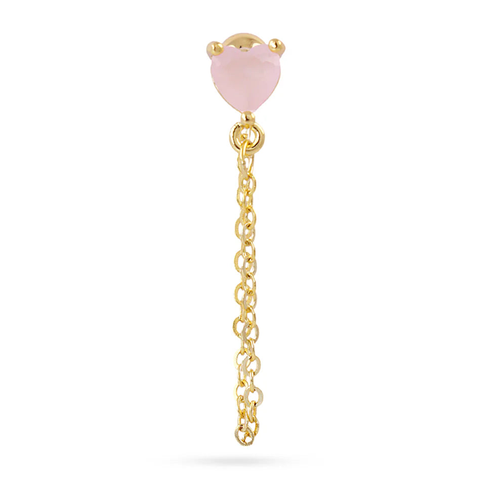 Piercing corazón cadena