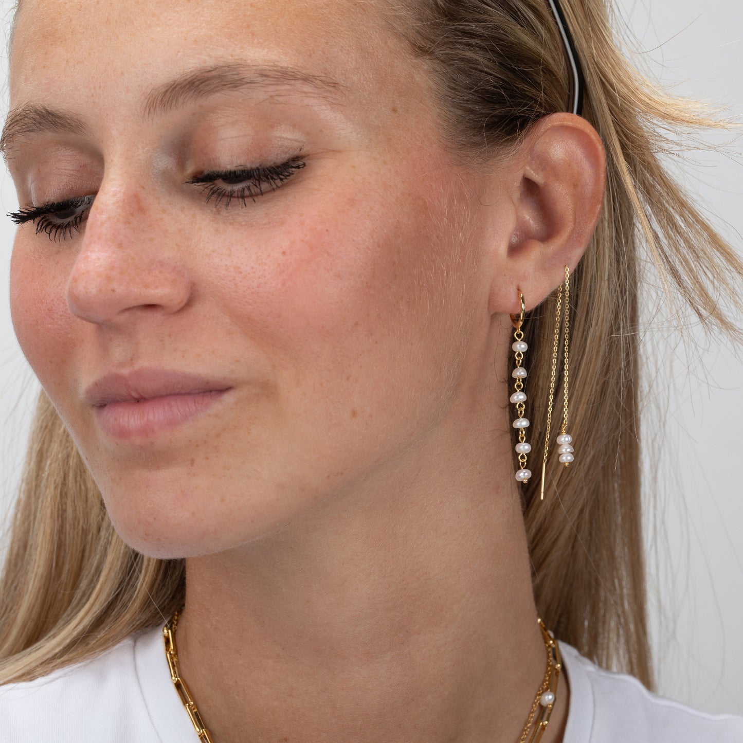 Pendientes Perla Largos