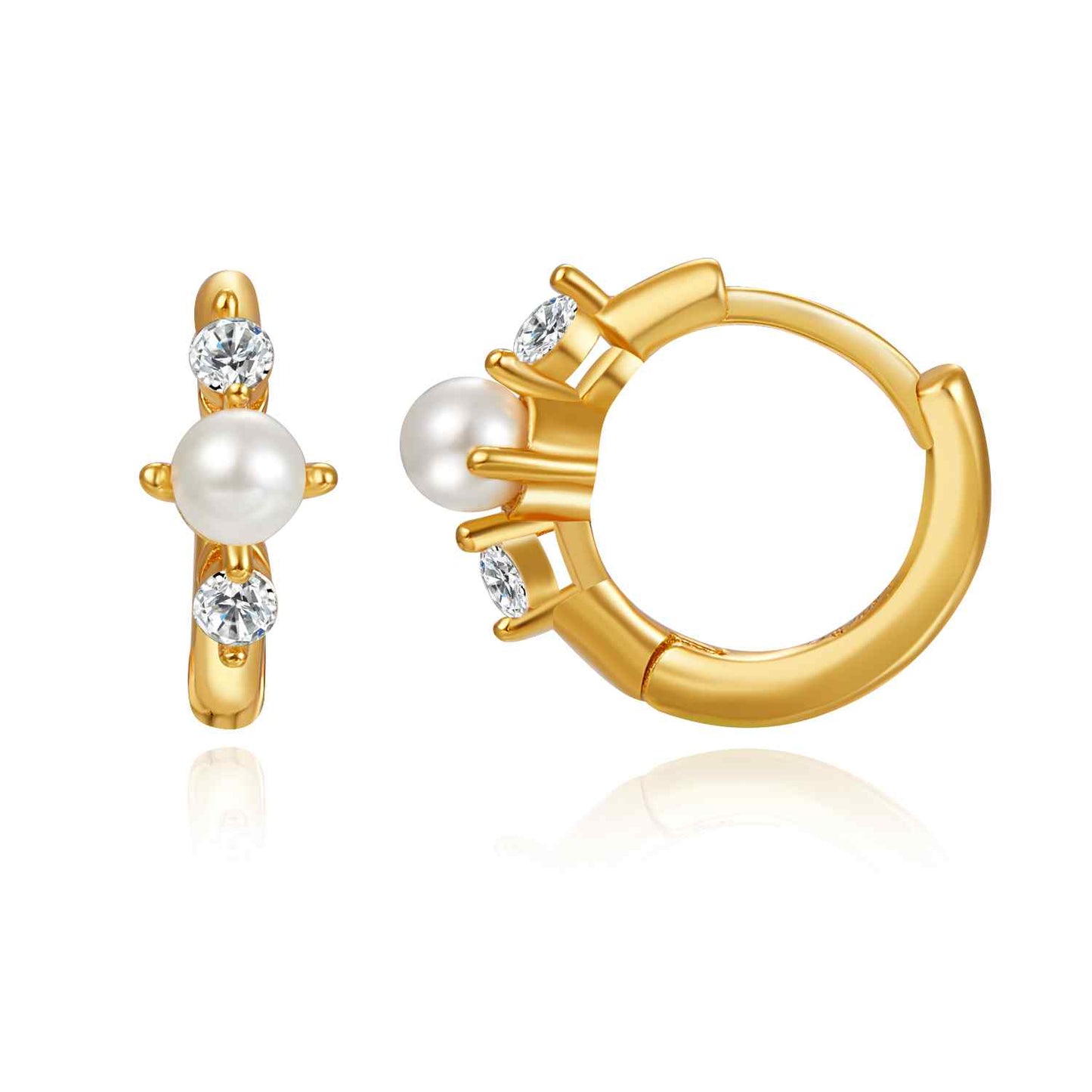 Piercing aro perla y circonitas