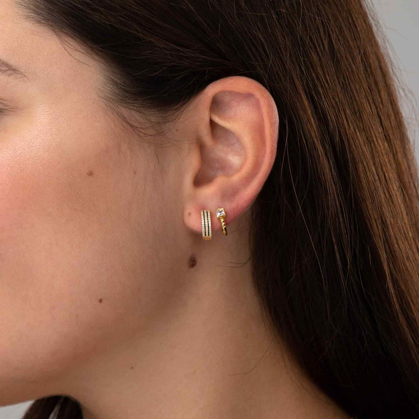 Piercing aro circonita