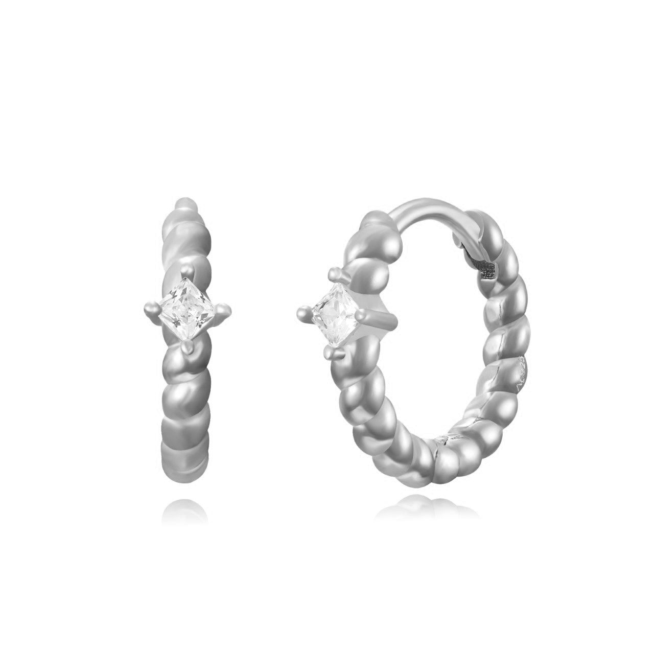 Pendientes aro circonita