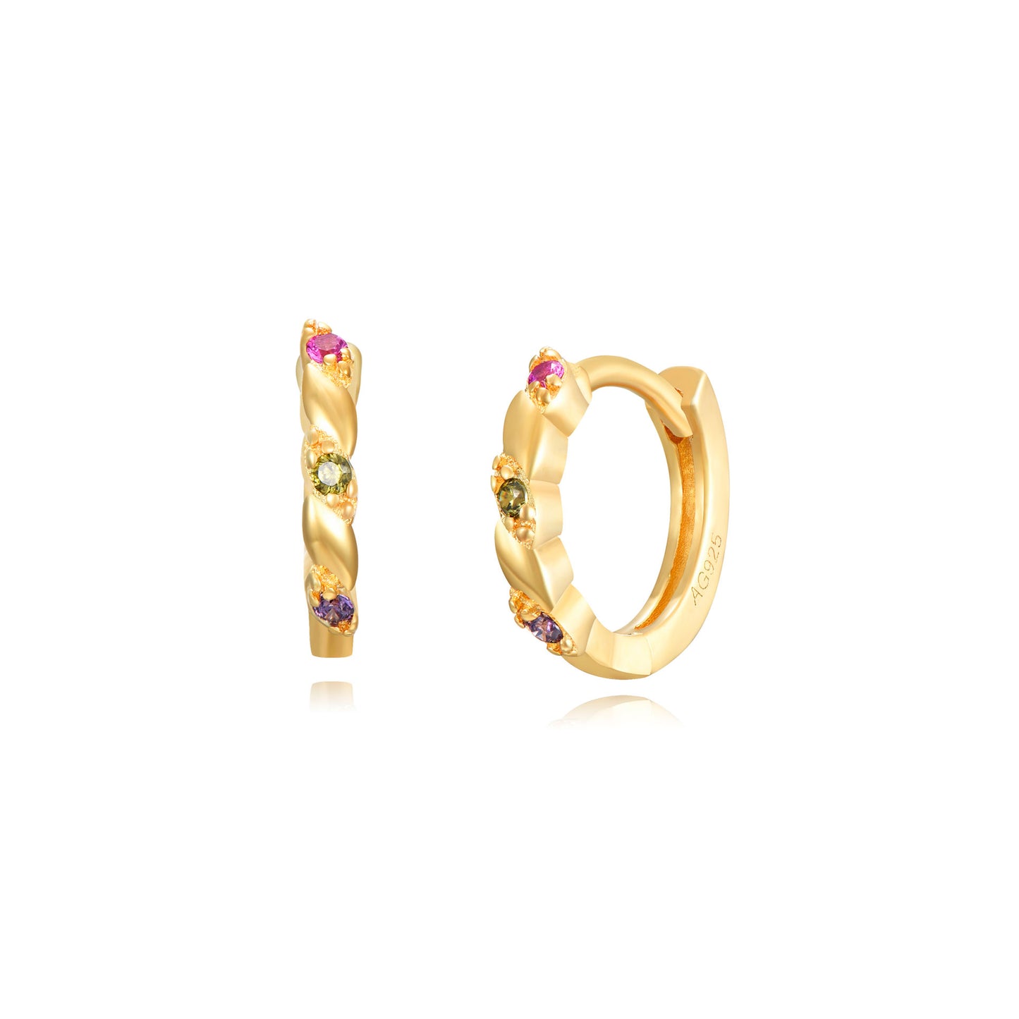 Pendientes aro circonitas
