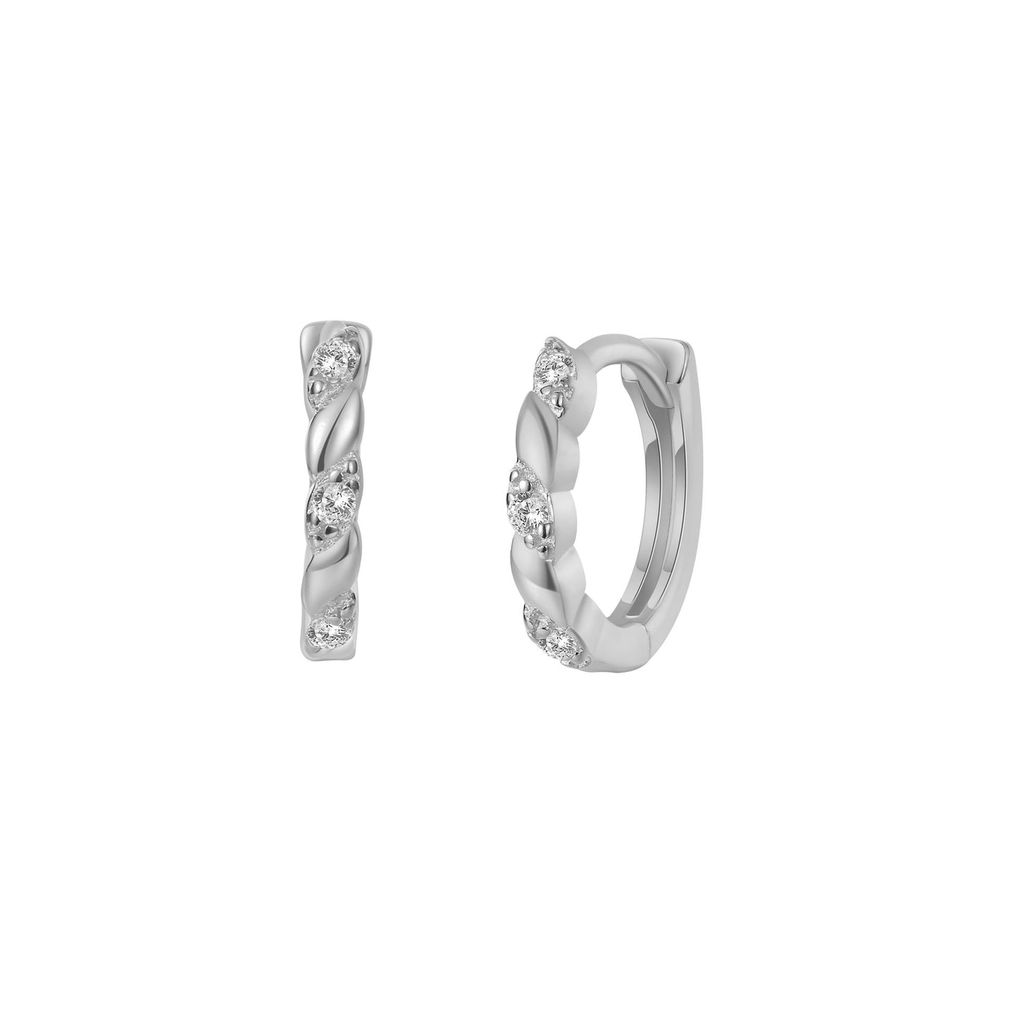 Pendientes aro circonitas