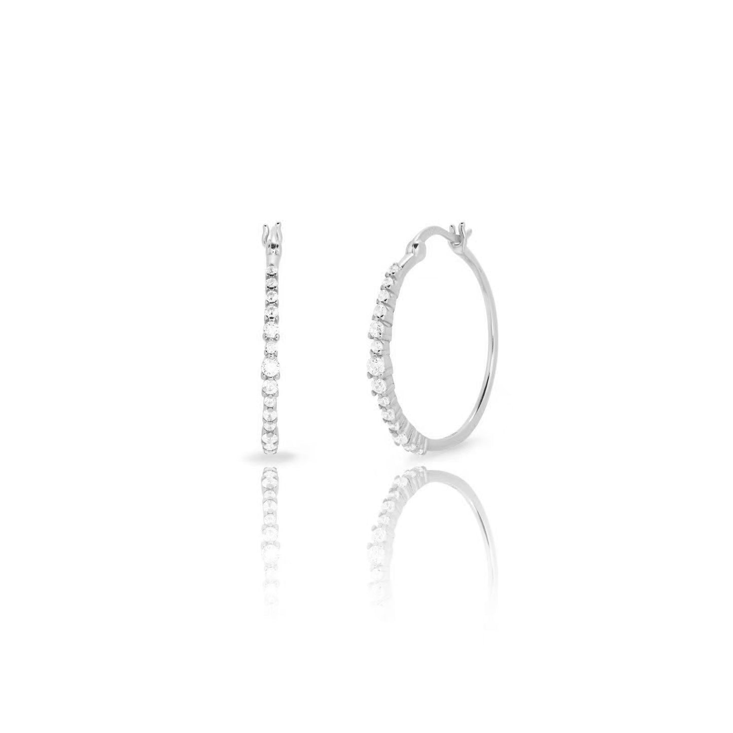 Aros Circonitas Plateado
