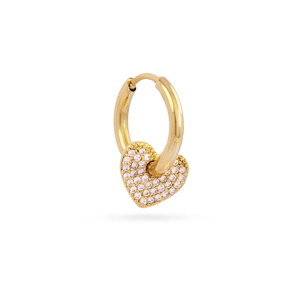 Piercing aro corazón circonitas