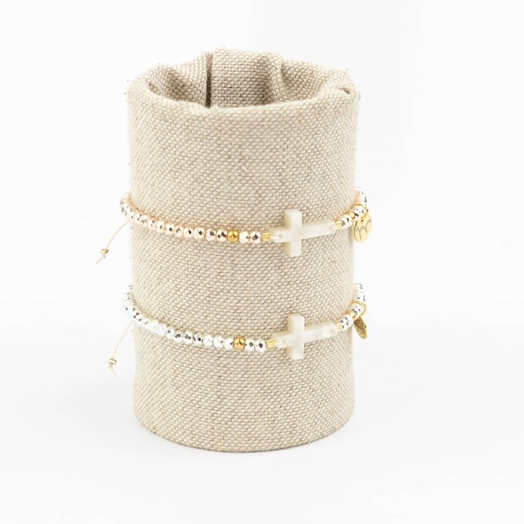 Pulsera Cristalitos Cruz