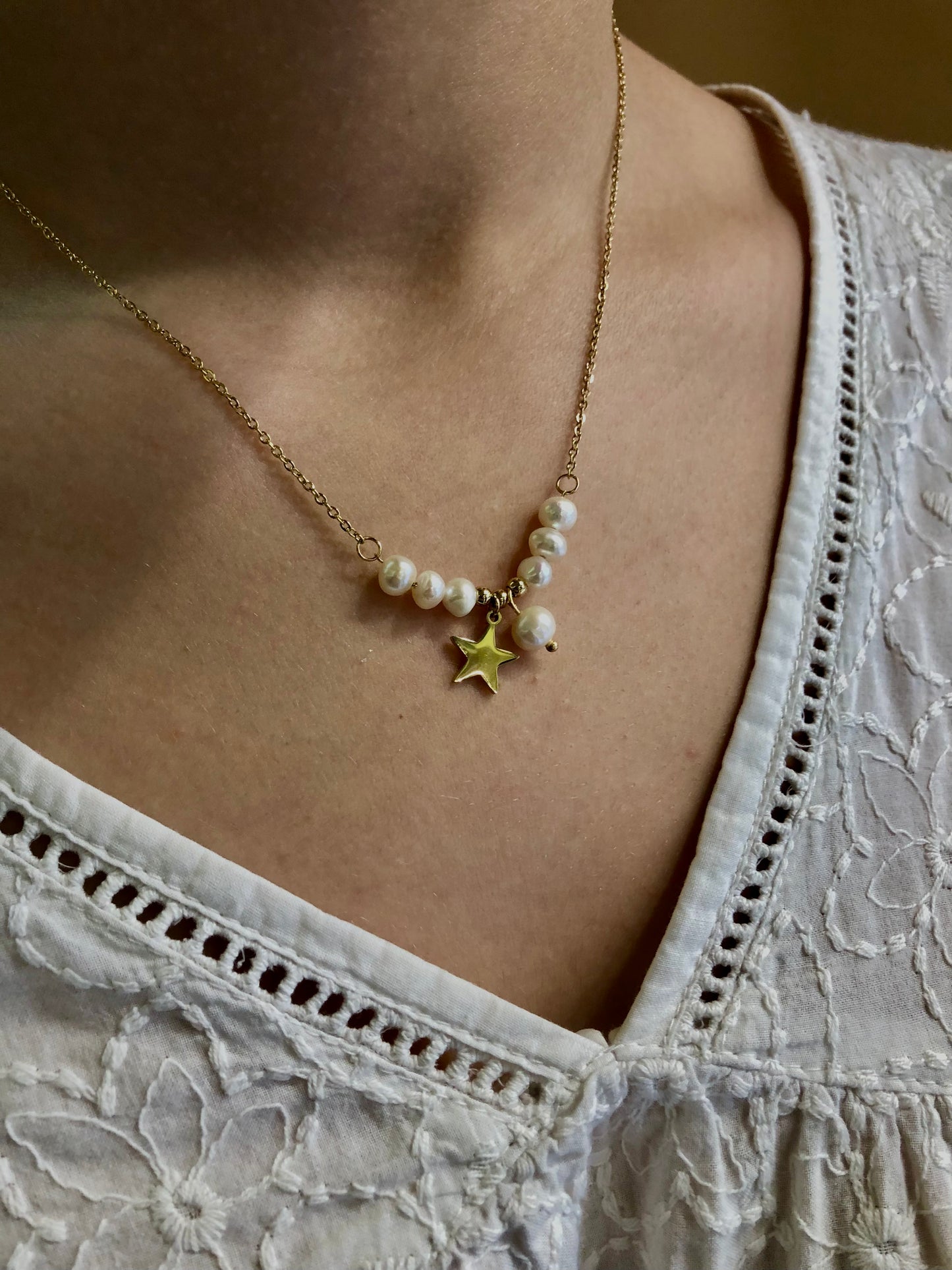 Gargantilla Perlas y Estrella