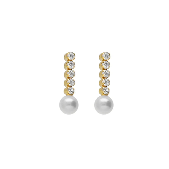 Pendientes perla y cristales VC