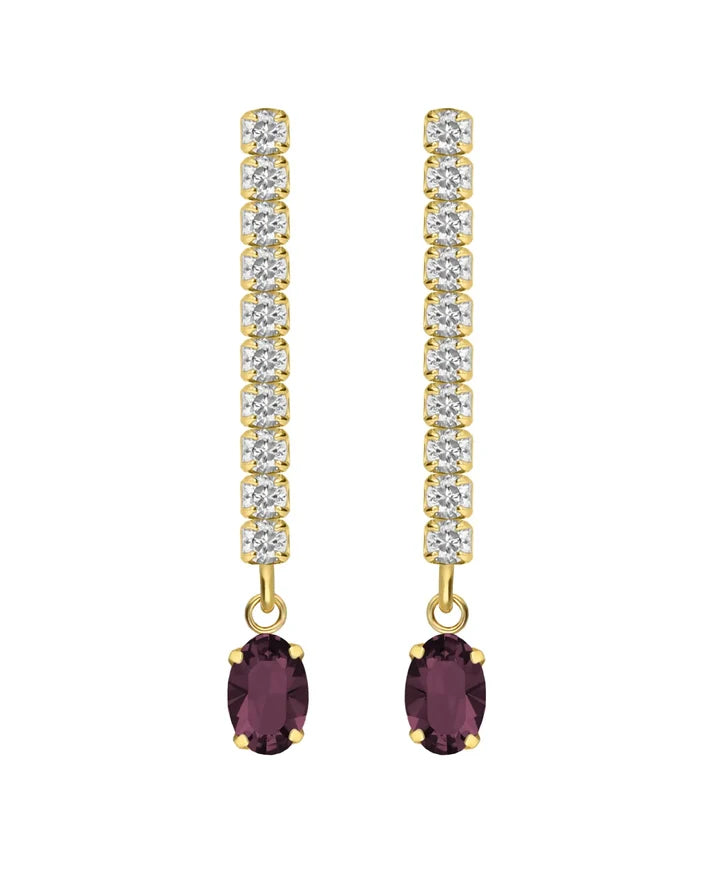 Pendientes cristales largos VC