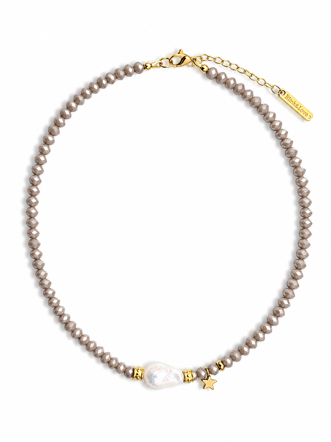 Collar perla y piedras