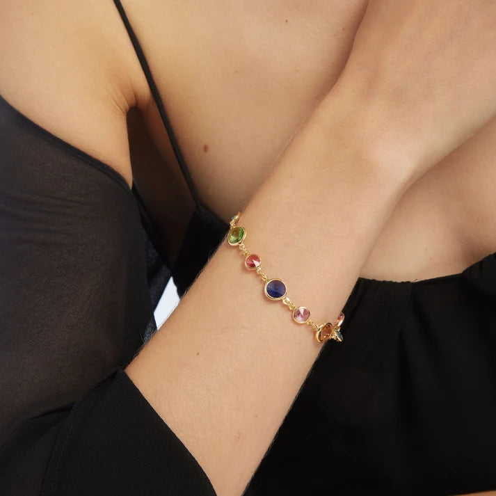 Pulsera cristales colores VC