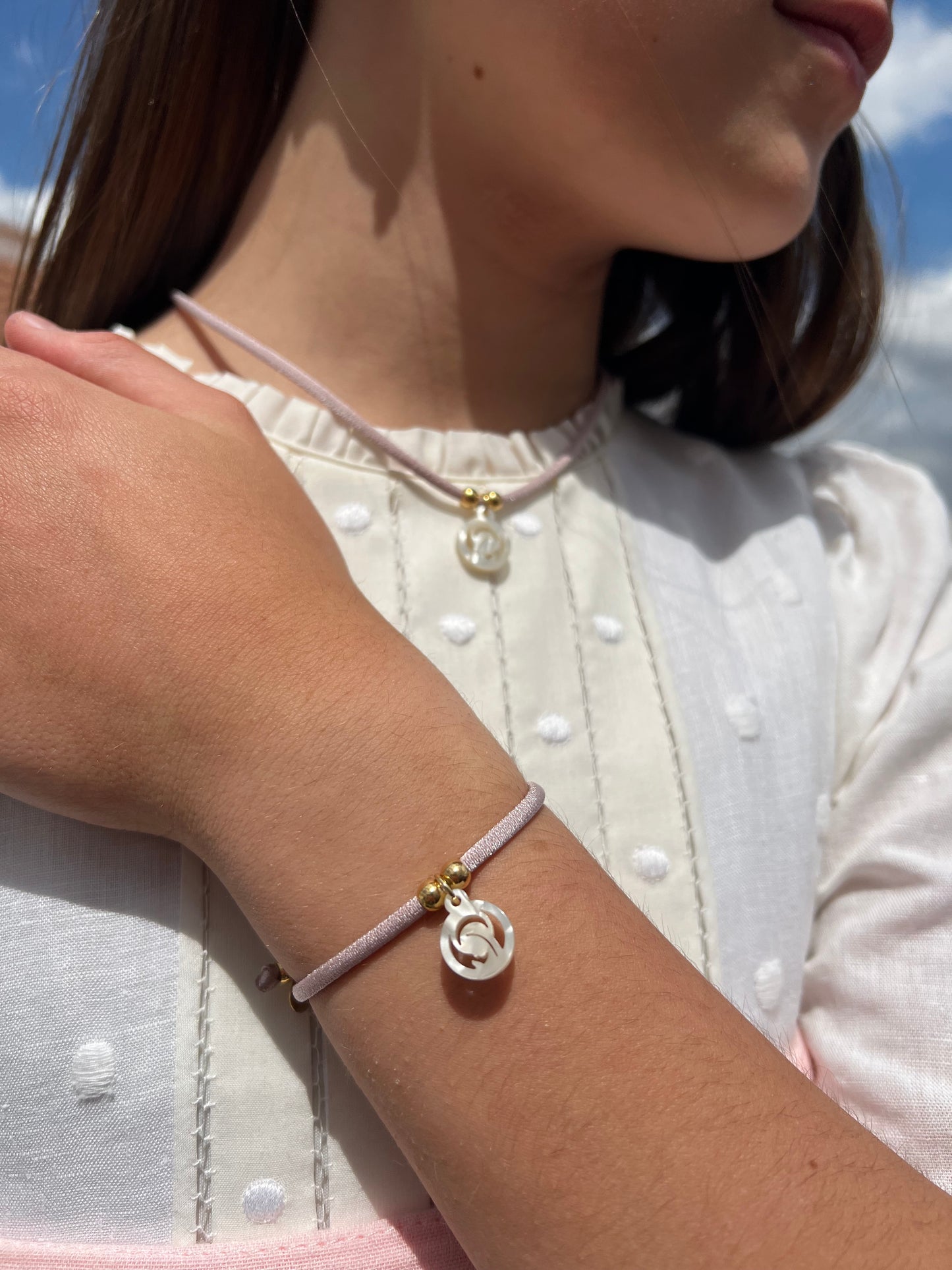 Pulsera Virgen Niña elástica