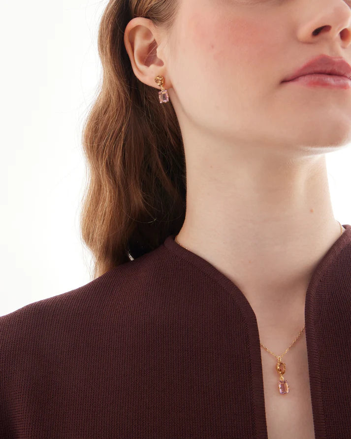 Pendientes Cortos Cristal Victoria Cruz