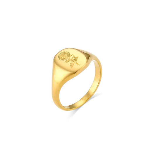 Anillo Sello Girasol