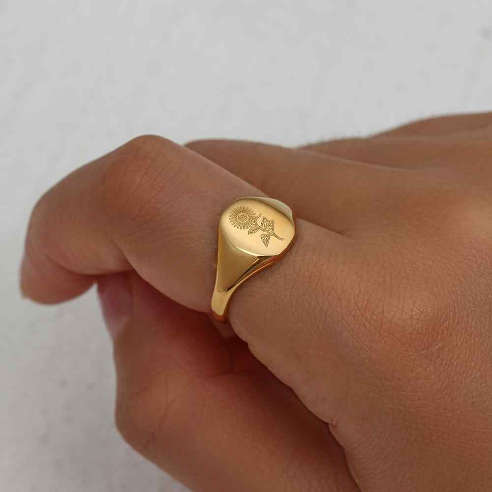 Anillo Sello Girasol
