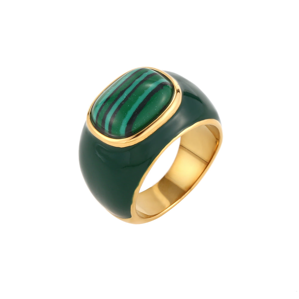 Anillo Esmalte Verde