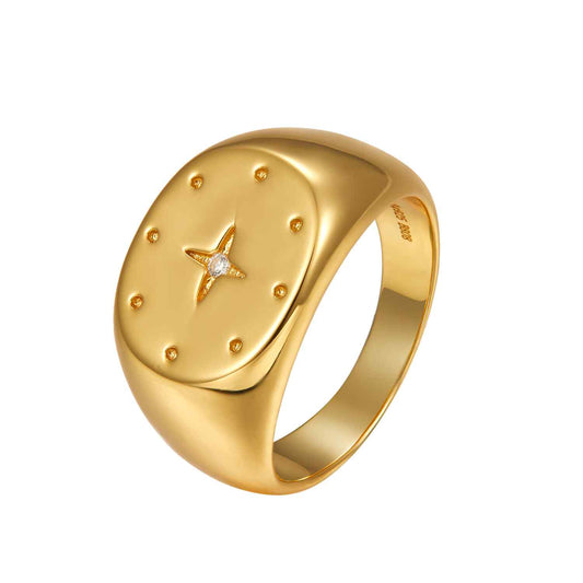 Anillo estrella circonita