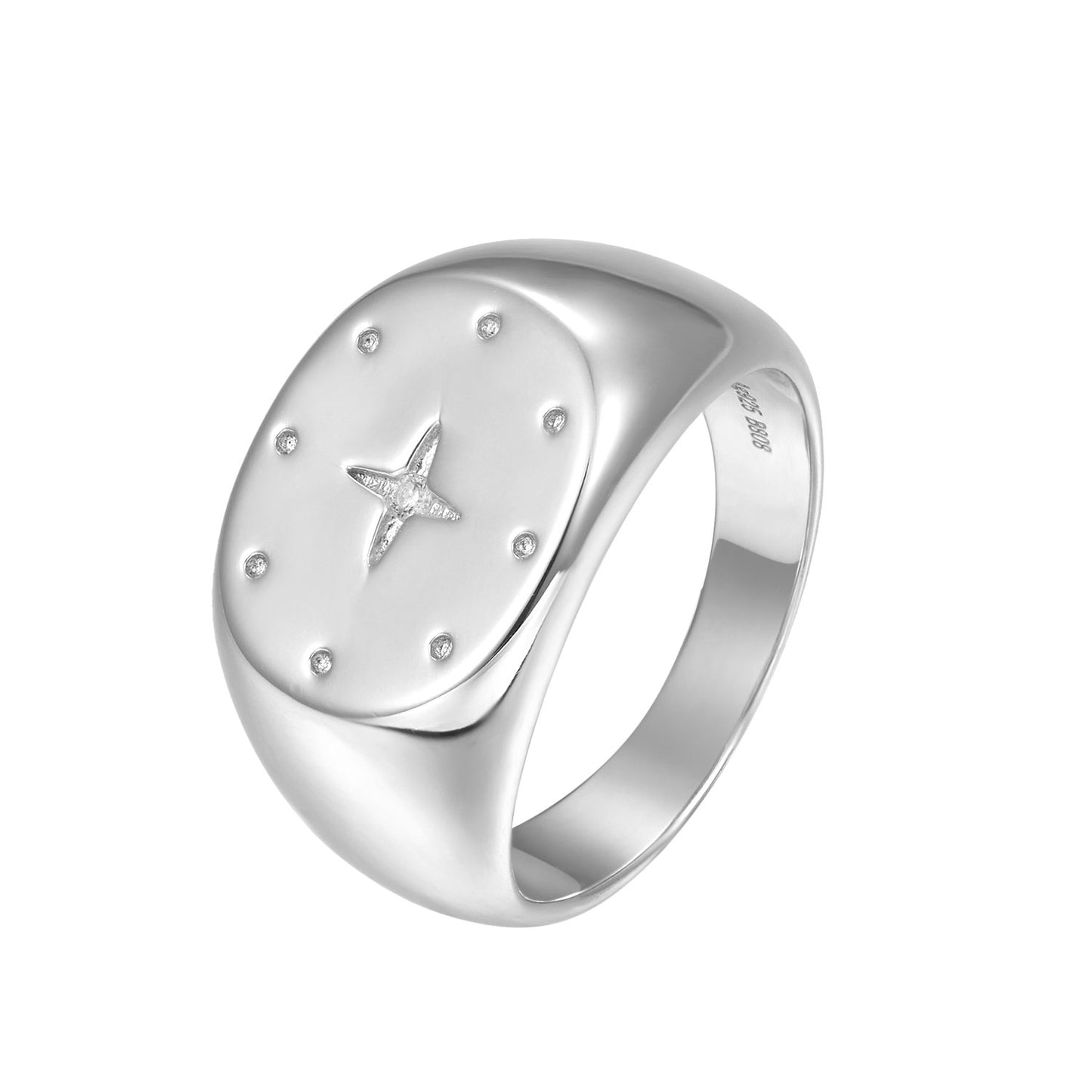Anillo estrella circonita