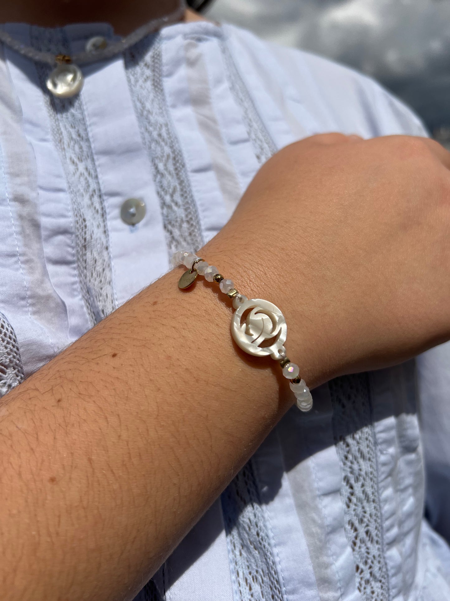 Pulsera Virgen Niña cristales