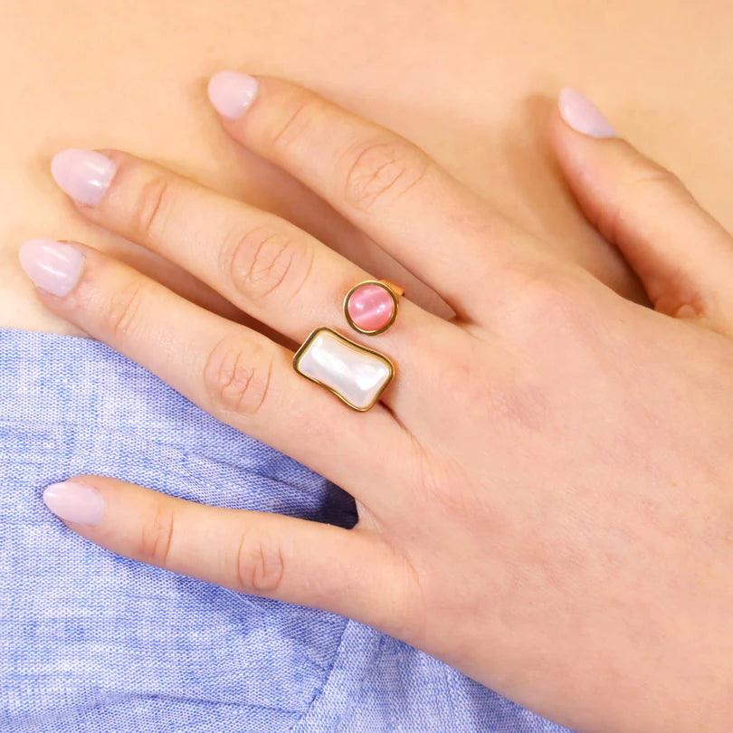 Anillo Perla y Piedra