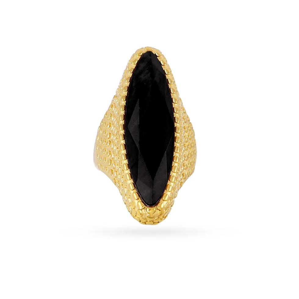 Anillo maxi piedra negra