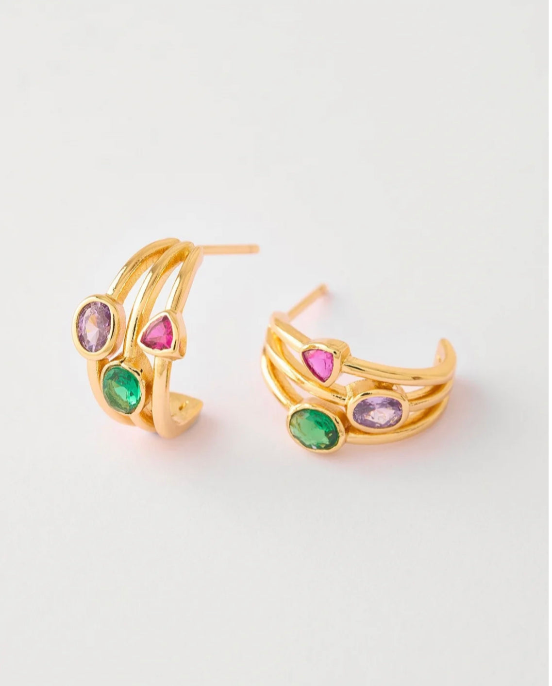 Pendientes circonitas colores