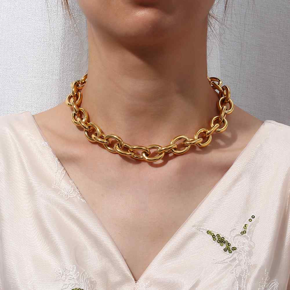 Collar Eslabones Acero