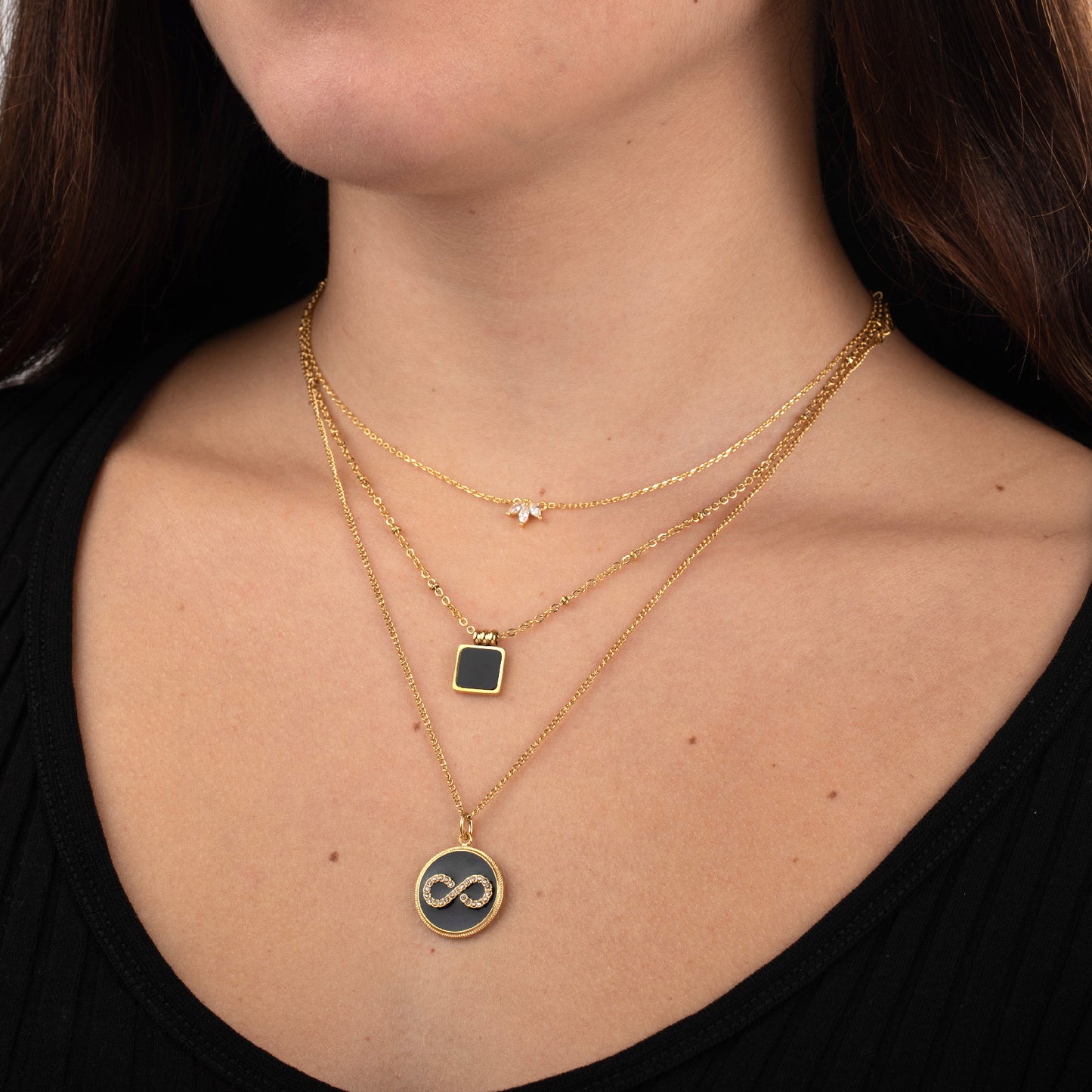 Collar Cuadrado verde