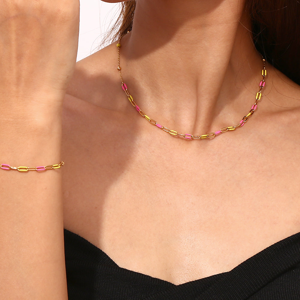 Collar Eslabones y Bolas