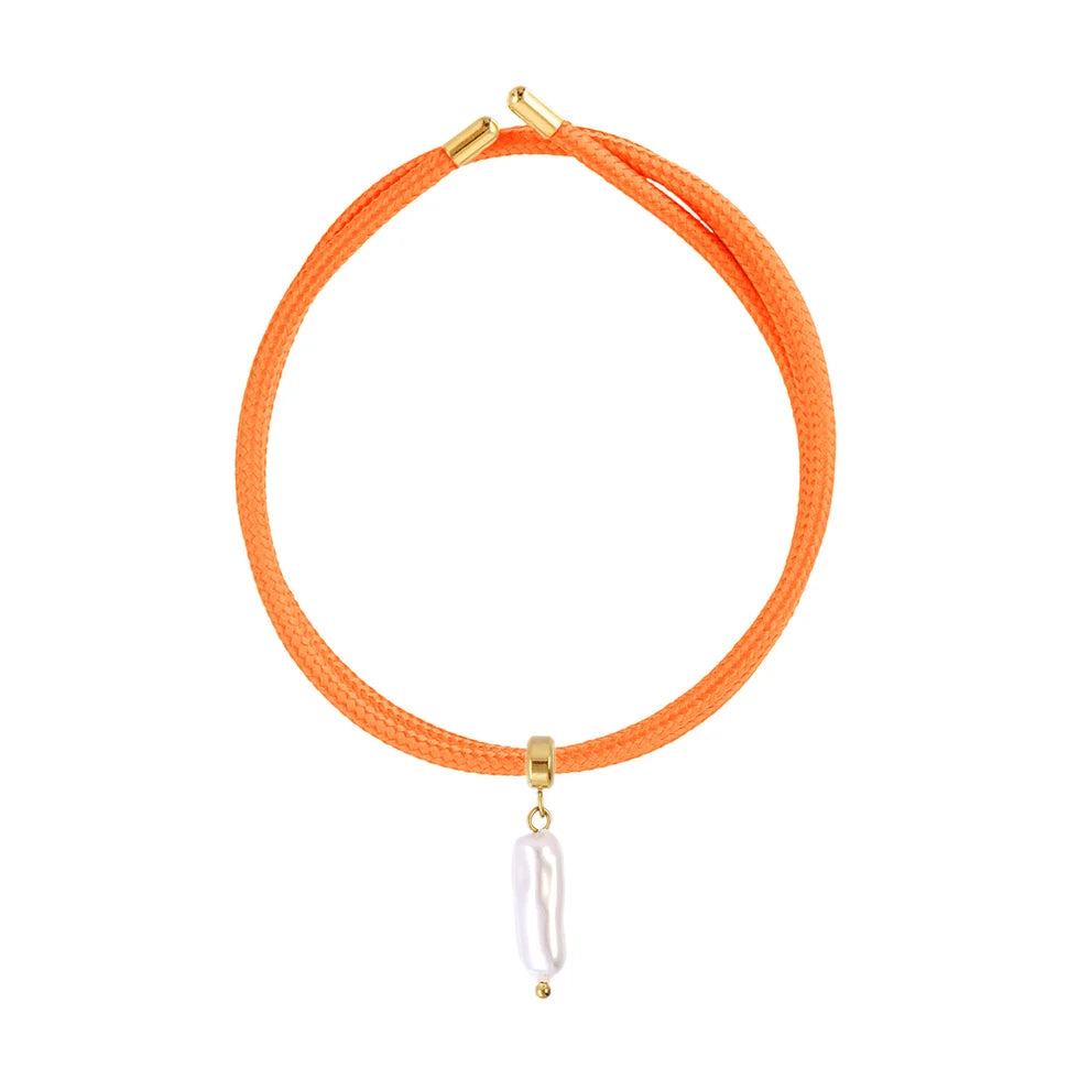 Charm perla alargada