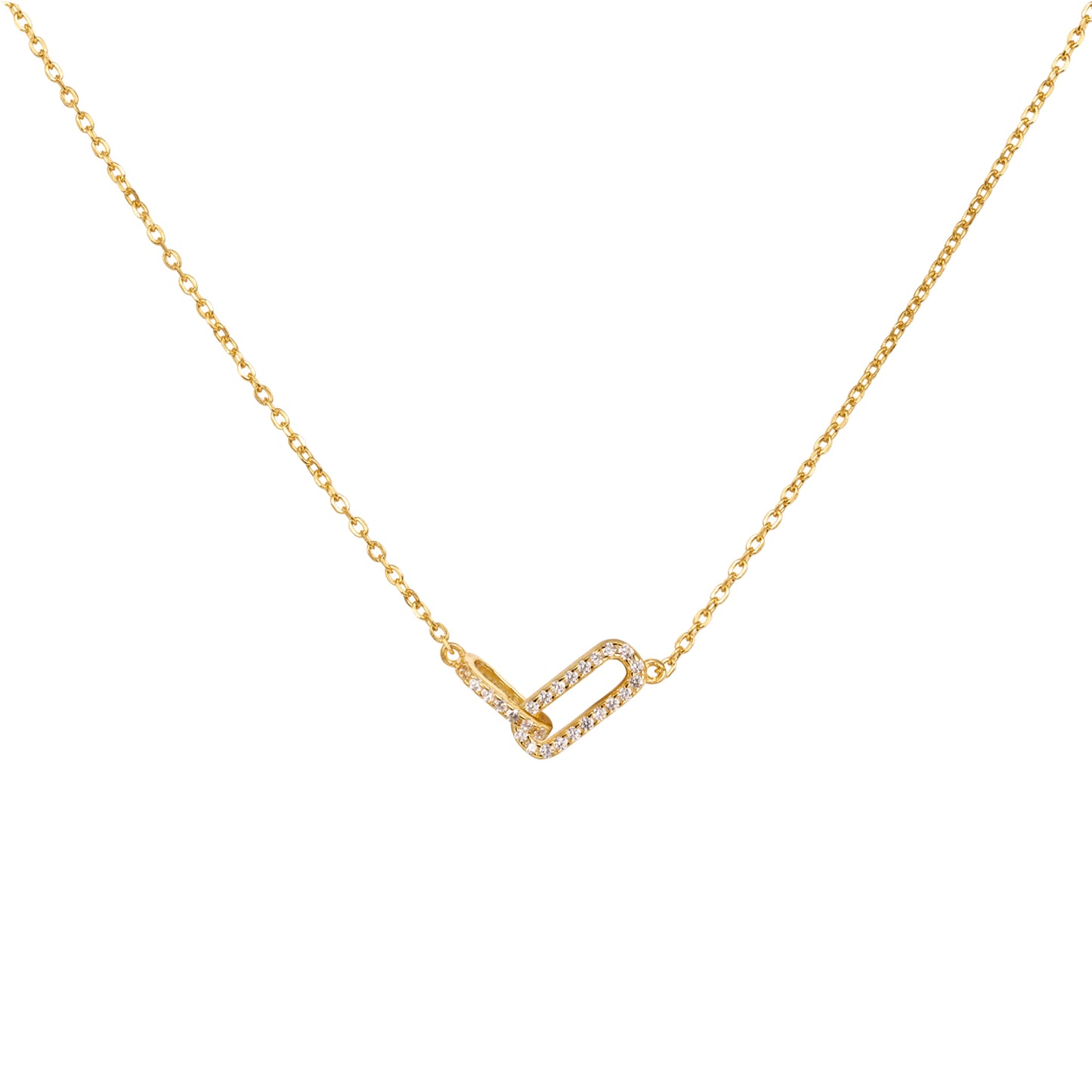 Collar Eslabones Circonita