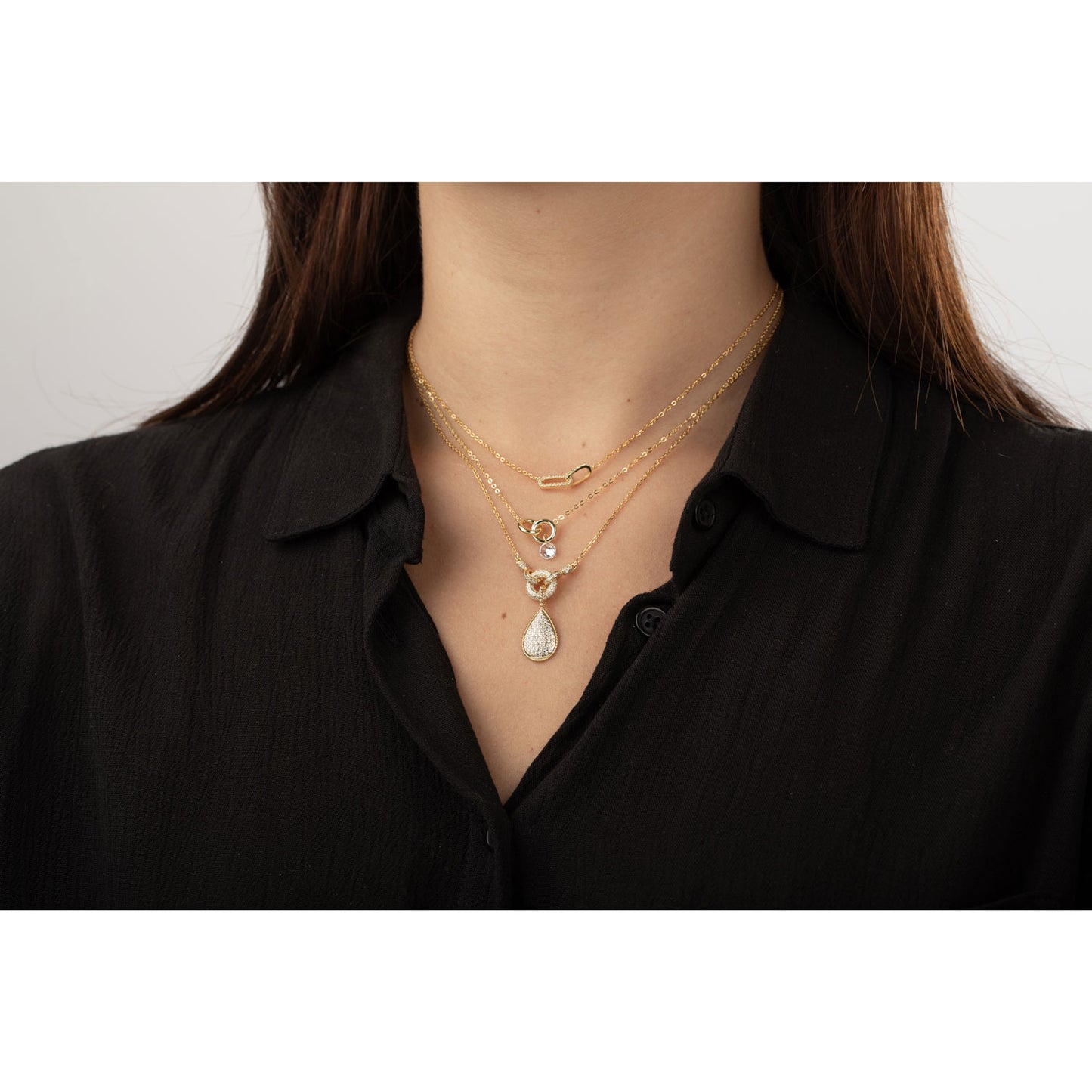 Collar Eslabones Circonita