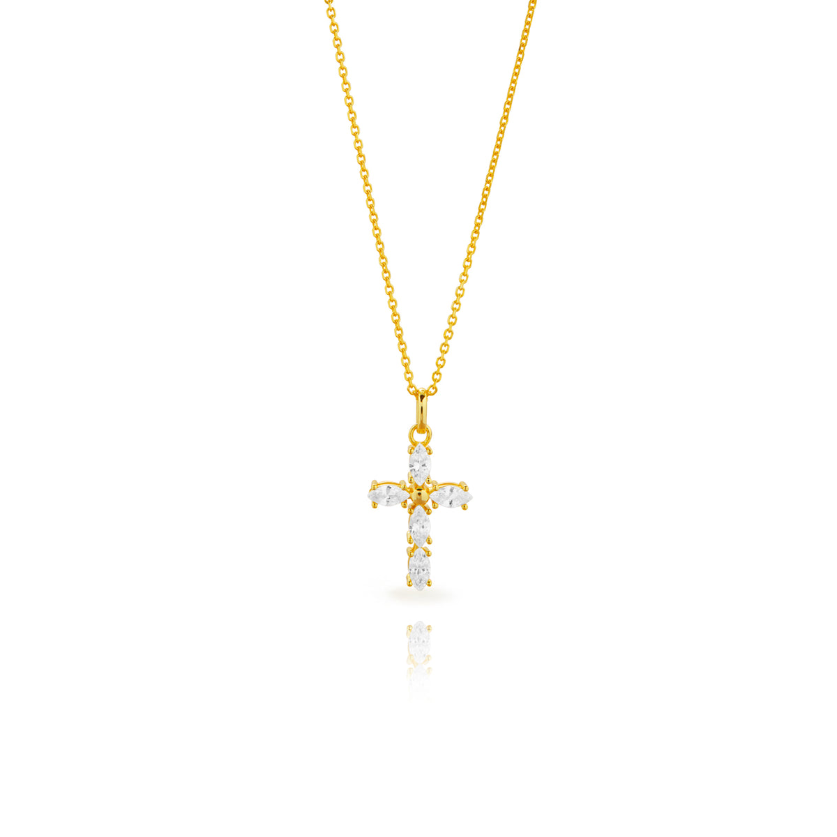 Collar cruz circonitas